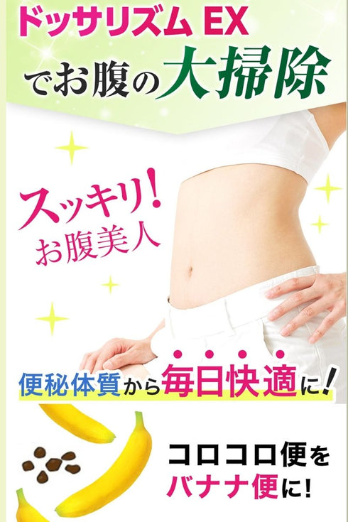 ドッサリズムEX 便秘薬 60包(15包✕4)非刺激性 │食物繊維90%以上&漢方生薬タイソウ末配合 携帯に便利な個包装 【指定医薬部外品】