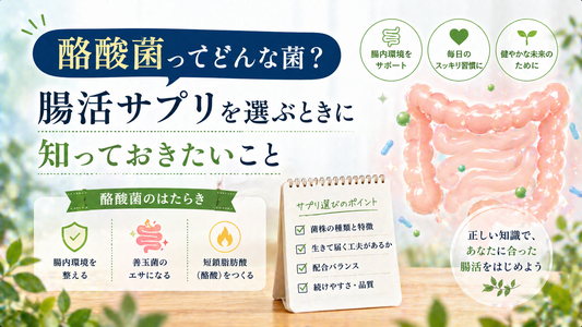 酪酸菌ってどんな菌？腸活サプリを選ぶときに知っておきたいこと