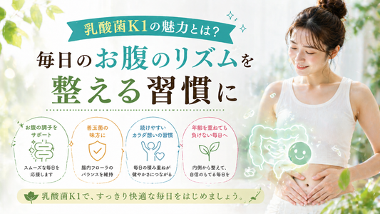 乳酸菌K1の魅力とは？毎日のお腹のリズムを整える習慣に