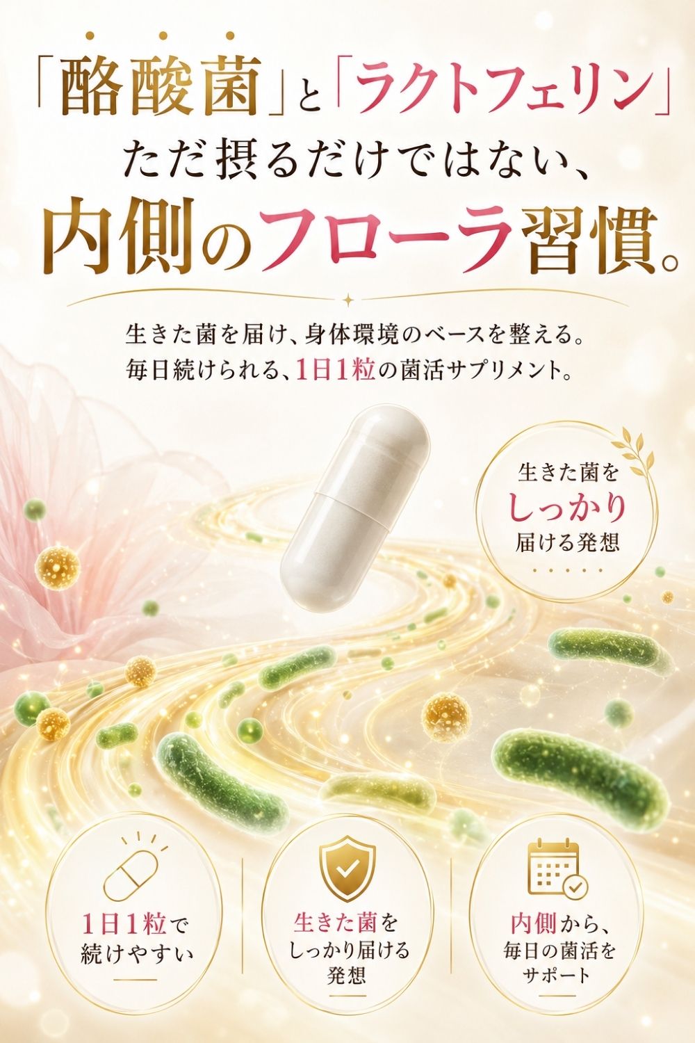 腸活 サプリメント 酪酸菌 乳酸菌 ラクトフェリン配合 腸内環境 毎日の習慣に ドッサリズムS