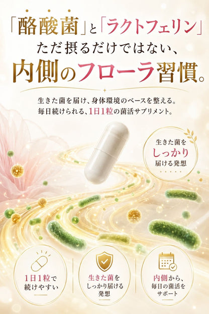 腸活 サプリメント 酪酸菌 乳酸菌 ラクトフェリン配合 腸内環境 毎日の習慣に ドッサリズムS